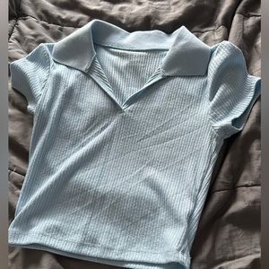 Cropped polo tee